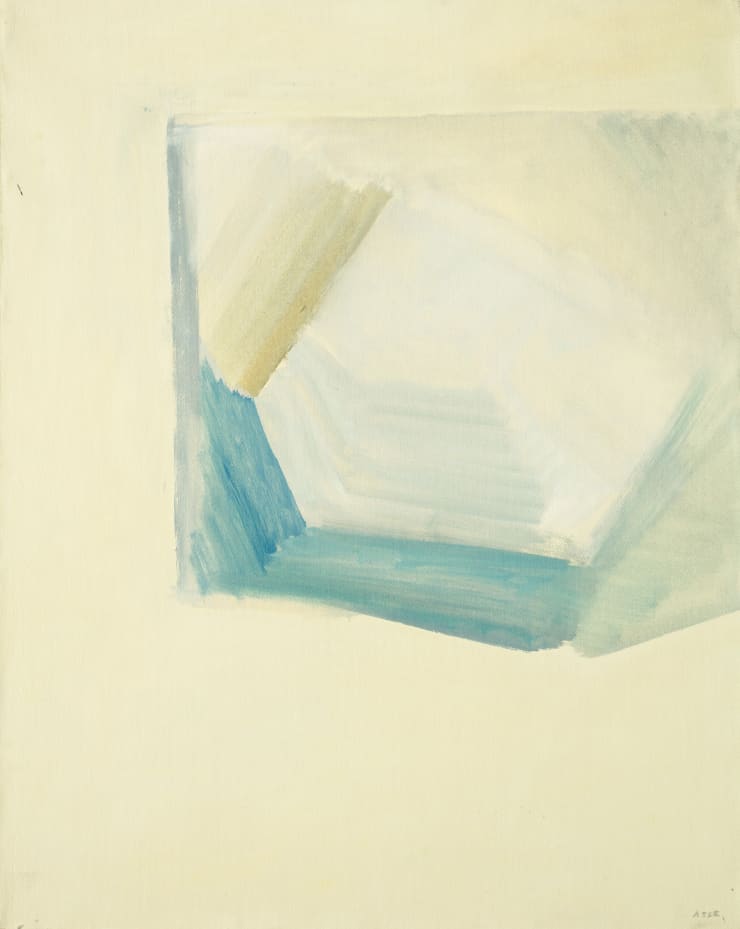 Paysage, fine anni 60, tempera su carta intelaiata, 63.5x50 cm