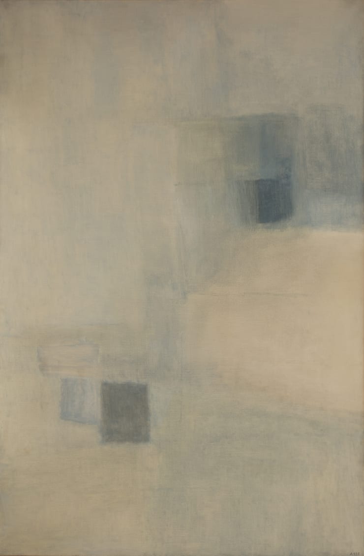 A traverse le vitre n.1, 1960/61, Olio su tela, 146x97 cm