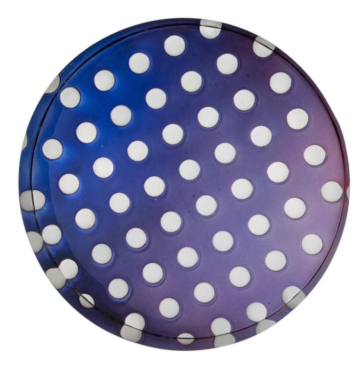 Kamigami Purple Bubble, 2017, tecnica mista su legno acciaio cromato e verniciato, cm 60X60X12