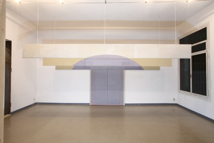 Scena di Ravenna, 1978, acrilico su tela, cm 600x300x30