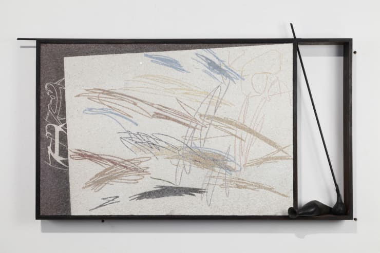 L'occhio di Narciso, 2009, micromosaico ferro e bronzo, cm 78,5X134X13