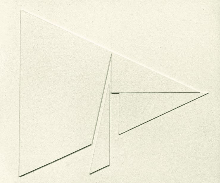 Rilievo 353, 1968, cm 25x30, olio su pannello in legno