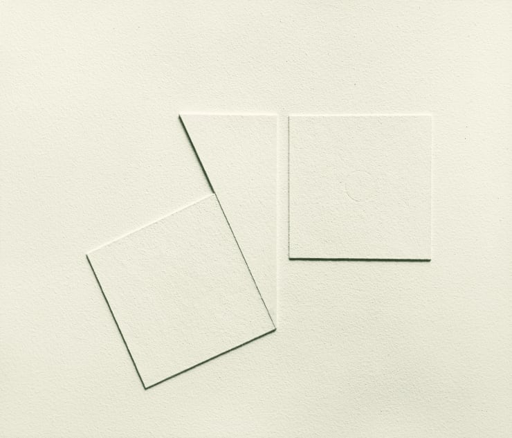 Rilievo 355, 1968, cm 25x30, olio su pannello in legno