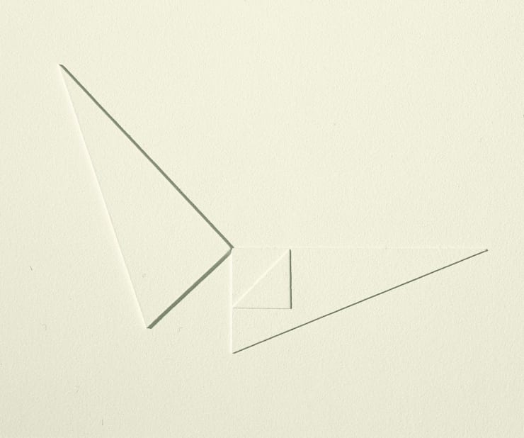 Rilievo 349, 1968, cm 25X30, olio su pannello in legno