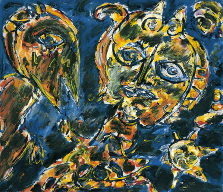 No Title, Molesmes, 1985, olio su tela, cm 60X70