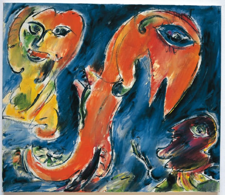 No Title, Molesmes, 1984, olio su tela, cm 60X70