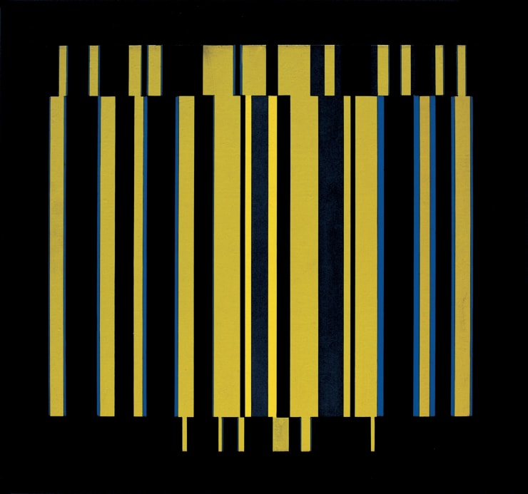 Cantus Firmus II, 1965, acrilico su tavola, cm 51,5x55