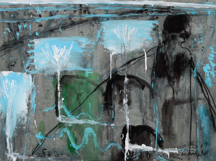 Sègou, 2009, tecnica mista su tela, cm 86x115