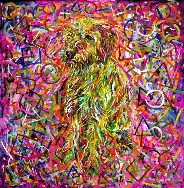 IL Dispiacere di Jörn, 2008, olio su alluminio, cm 80x80