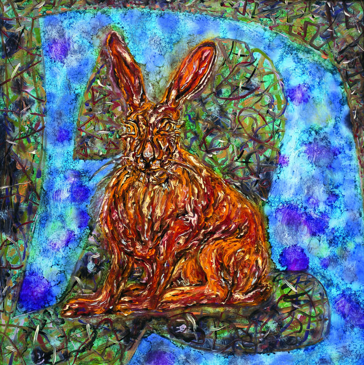 La Cecità di Sabine, 2008, olio su alluminio, cm 80x80