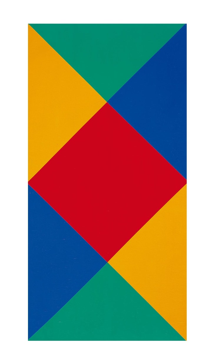 durchdringung von vier farben IV III, 1966-72, olio su tela, cm 120x60