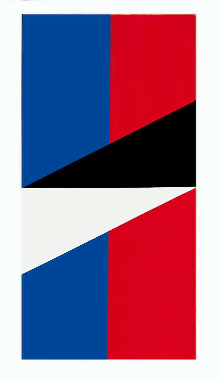 schwarz-weisse-durchdringung, 1970, olio su tela, cm 80x40.