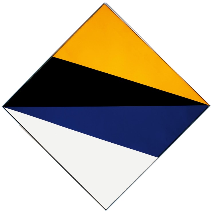 zwei zonen, 1965-66, olio su tela, cm 62x62