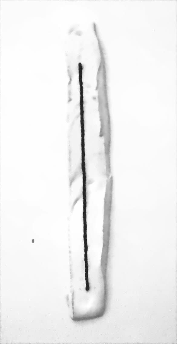 Sigillo elicoide, 1995, gesso e piombo, cm 64x9,5x2