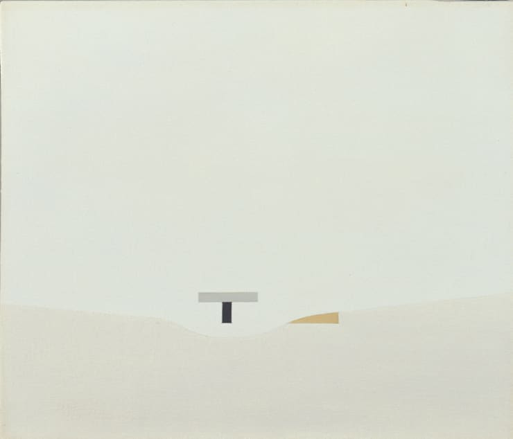 Arturo Bonfanti, composizione 144, 1963, olio su tela, cm 30X35