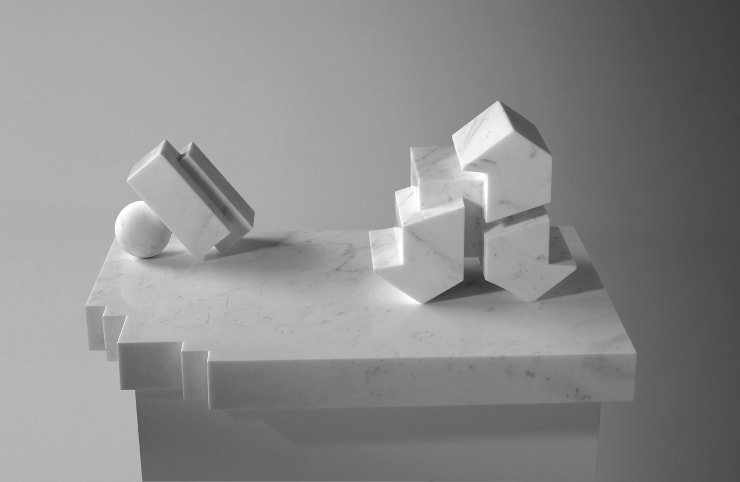 Luogo d'incontro, 2003, Marmo di Carrara, cm 84x55,5x36,5