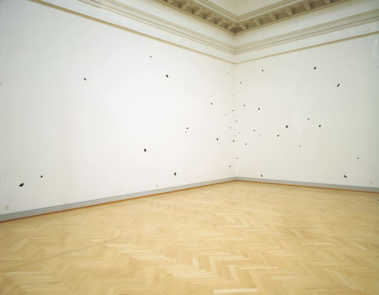 mq. 50,72 di pittura, 1969x2002, fusioni di piombo e antimonio su parete