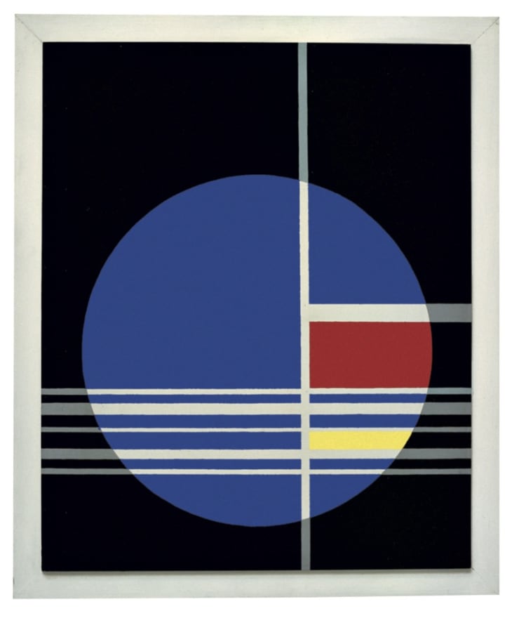 Composition n° 16 Le Perreux, 1961, olio su compensato, cm 60,8x49,6