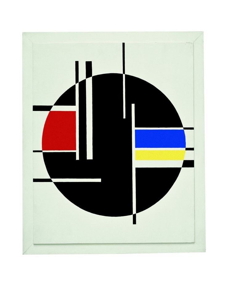 Composition n°14, 1961, olio su tavola, cm 58,6x47,4