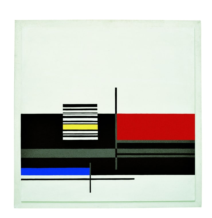 Composition n°3, 1962, olio su compensato, cm 100x100
