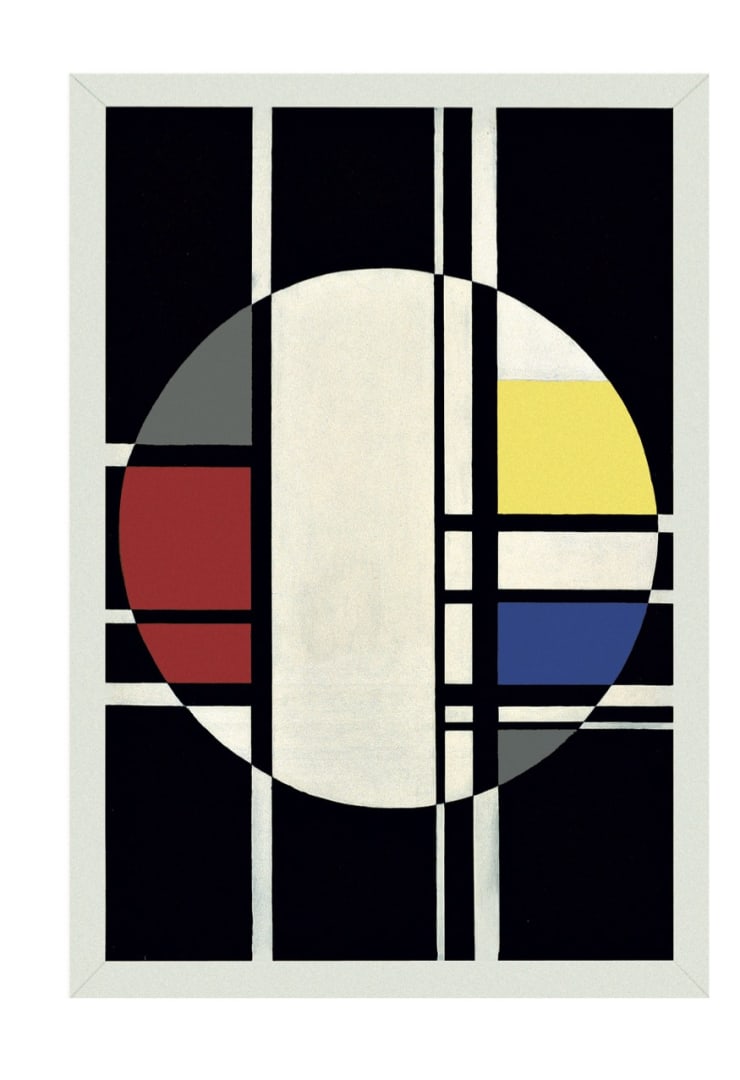 Compostion n°19 Le Perreux, 1958, olio su masonite, cm 82,2x55