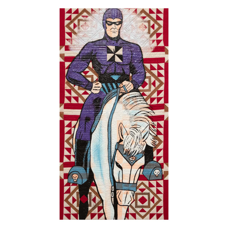 Ronnie Cutrone, The Phantom, 1996-99, 145,8x112,8, acrylic on quilt