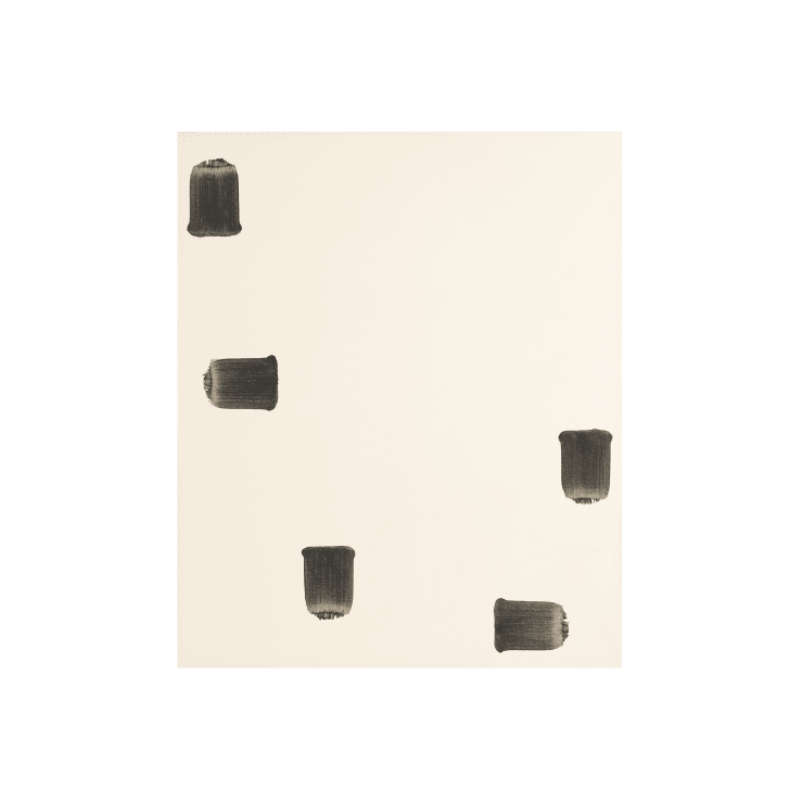 Lee Ufan, Correspondance, 1994, cm 120x100, oil and mineral pigments on canvas