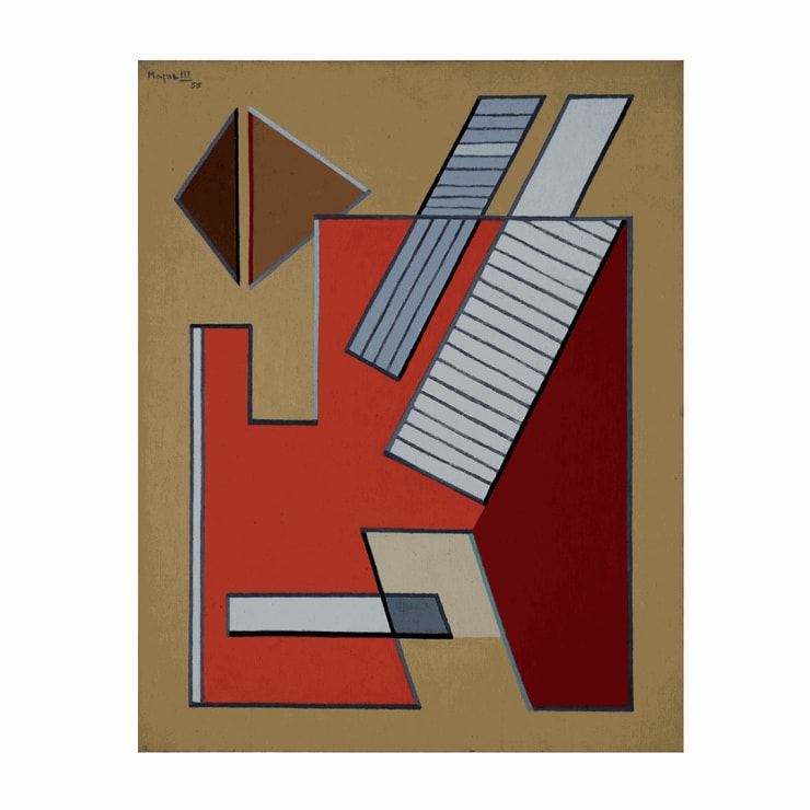 Alberto Magnelli, Images Fermées n°2, 1955, olio su tela, cm 92x73.
