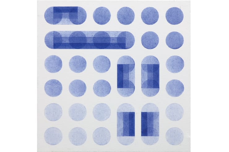 Carlo Nangeroni, Studio, 1973, acrilici su tela, cm 60x60