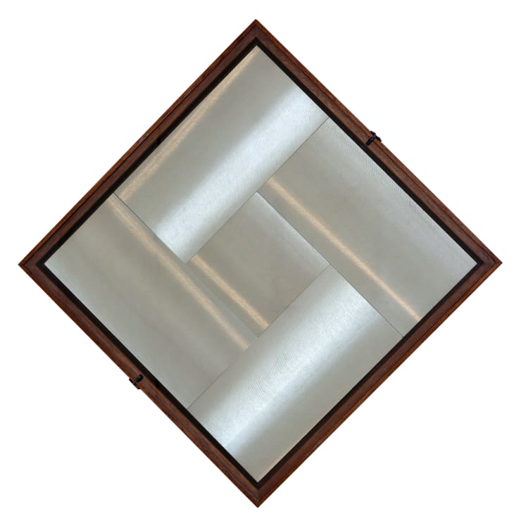 Getulio Alviani, Superficie a testura vibratile, 1964, alluminio su tavola