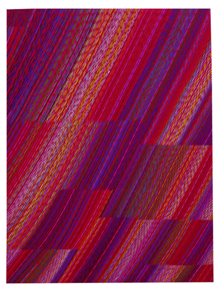 Piero Dorazio, Smagliante, 1982, olio su tela, 200x150 cm.