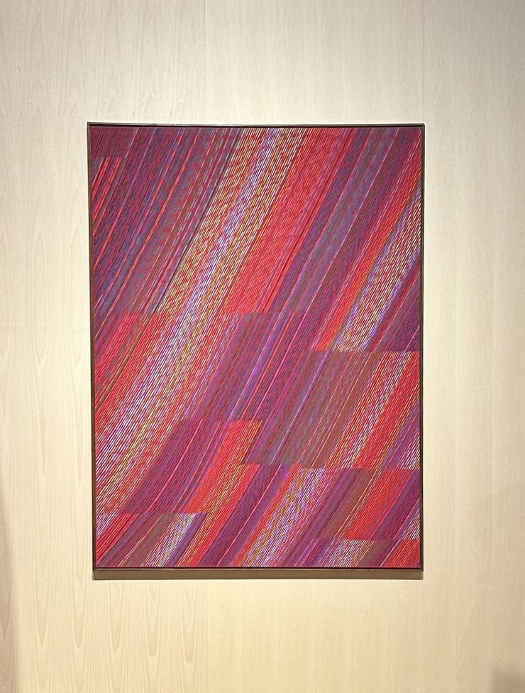 Veduta dell'installazione con l'opera di Piero Dorazio, Smagliante, 1982.