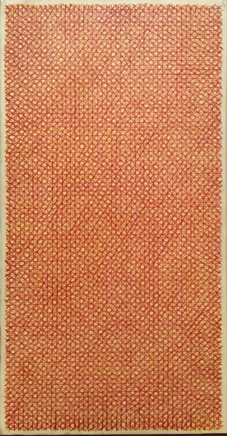 Piero Dorazio, Fortitudo I, 1959, olio su tela cm 50x100