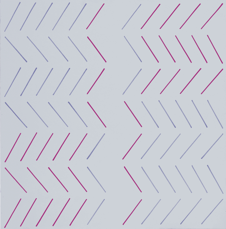 Mario Nigro, 26. A2, 1975-79, acrilico su masonite, cm 60x60.