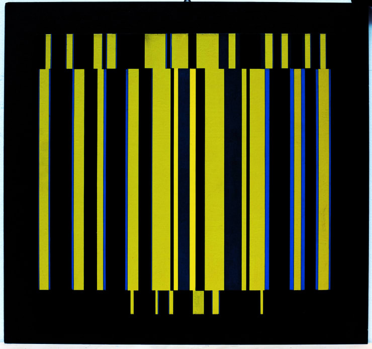 Cantus firmus II, 1965 acrilico su tavola cm 51,5x55