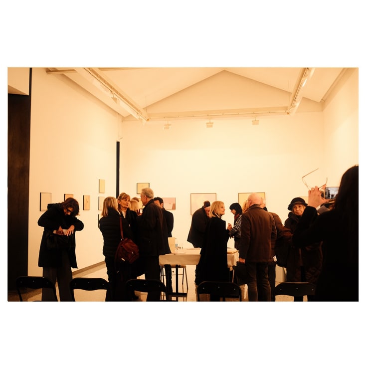 Fotografia dell'incontro tenuto in galleria il 12 dicembre 2023. Fotografia di Thomas Pagani.