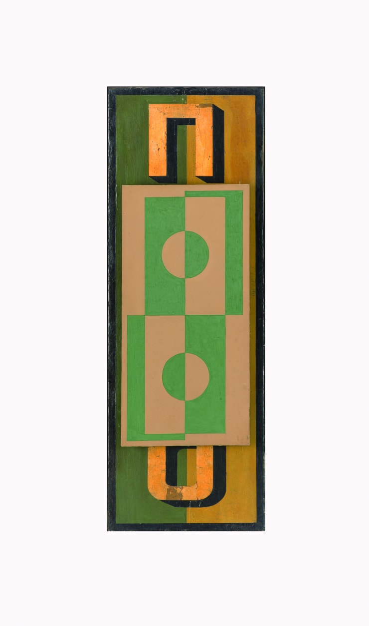Pavel Mansurov, Pivo (Beer) Formula Pittorica, 1922, olio su tavola e tempera su cartone, cm 76.5x27
