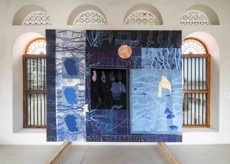 Zohra Opoku, Thinking Historically in the Present, 2023. Installation View 3. Photography by Sanabas Jamaluddin. Courtesy of Sharjah Art Foundation.