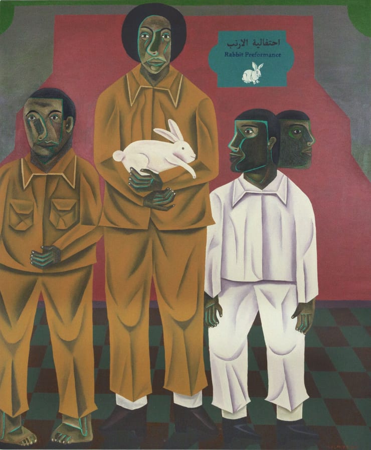 Salah Elmur, Rabbit Performers, 2024. Courtesy of the artist and Mariane Ibrahim.