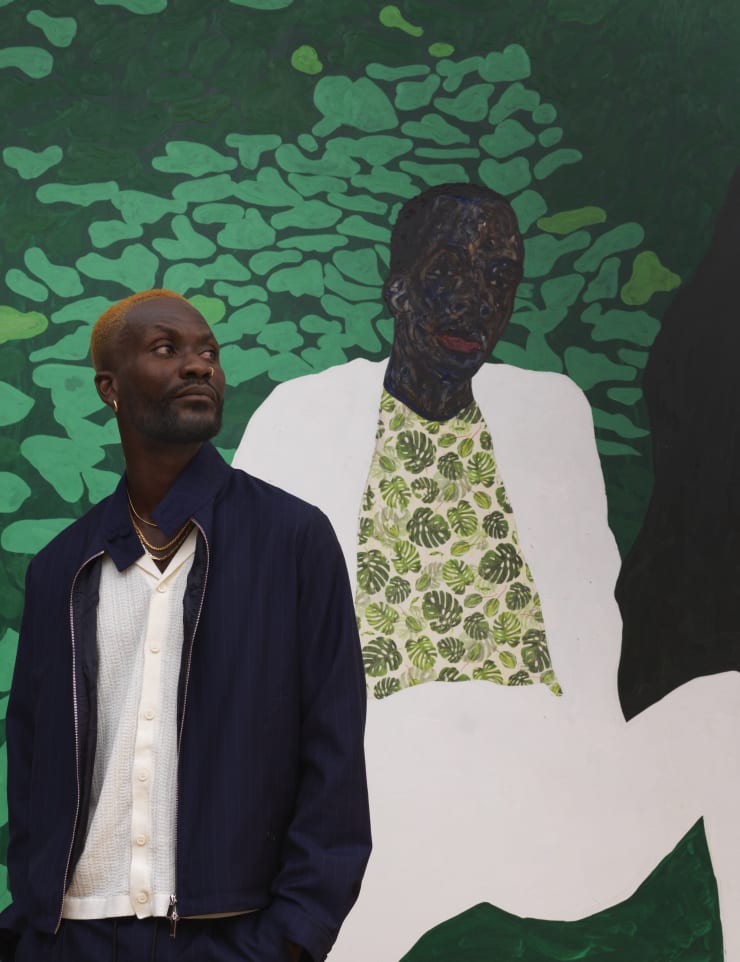 Amoako Boafo, Artist Portrait, 2022. Photographed by Fabrice Gousset