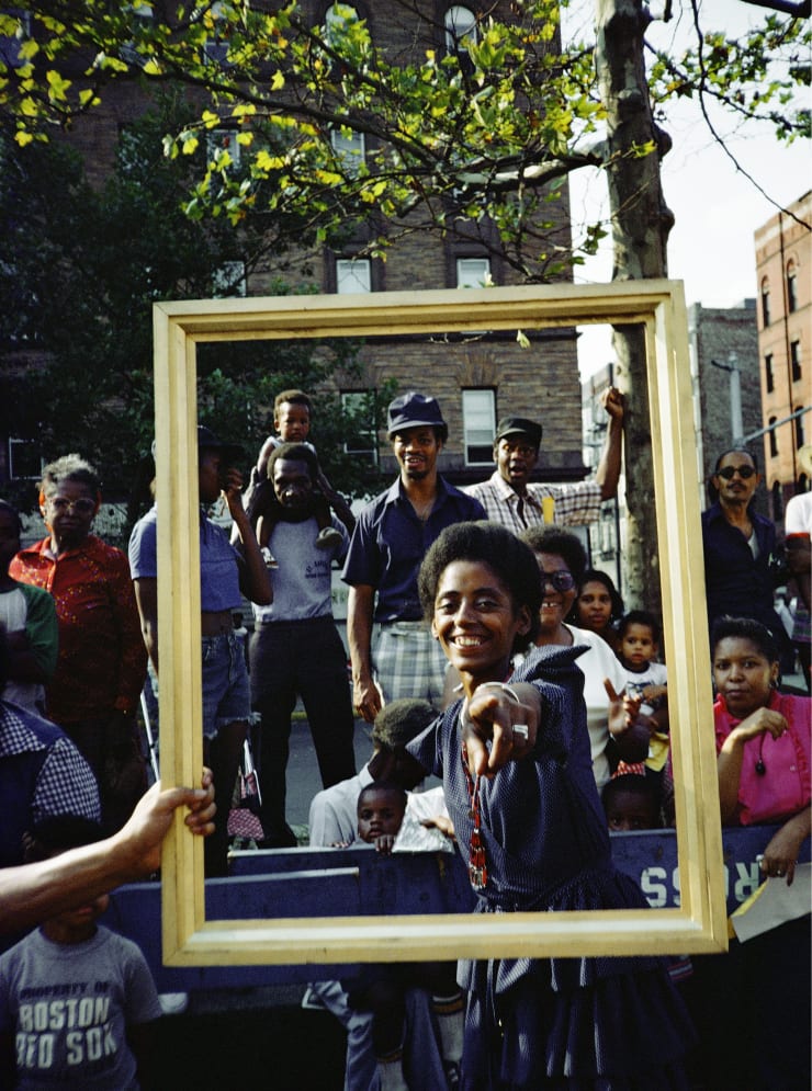 Lorraine O'Grady. Art Is . . . (Girl Pointing), 1983/2009. Chromogenic photograph in 40 parts.