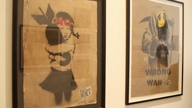 Images of the work on the wall.