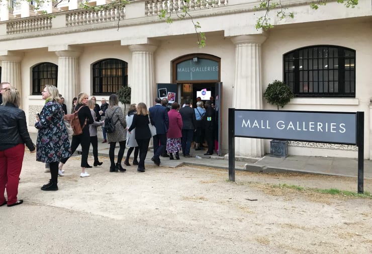 The queue to get in...