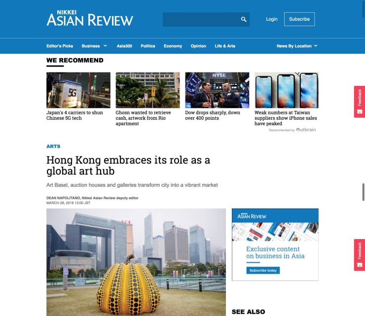 Hong Kong Embraces its Role as a Global Art Hub