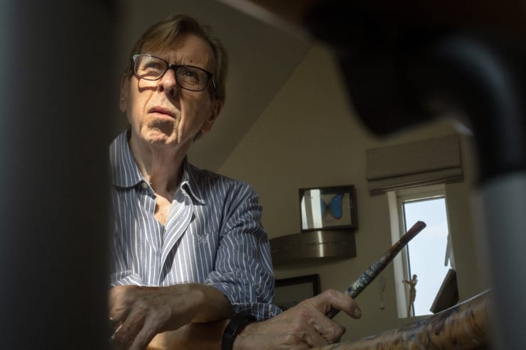 Timothy Spall in his studio