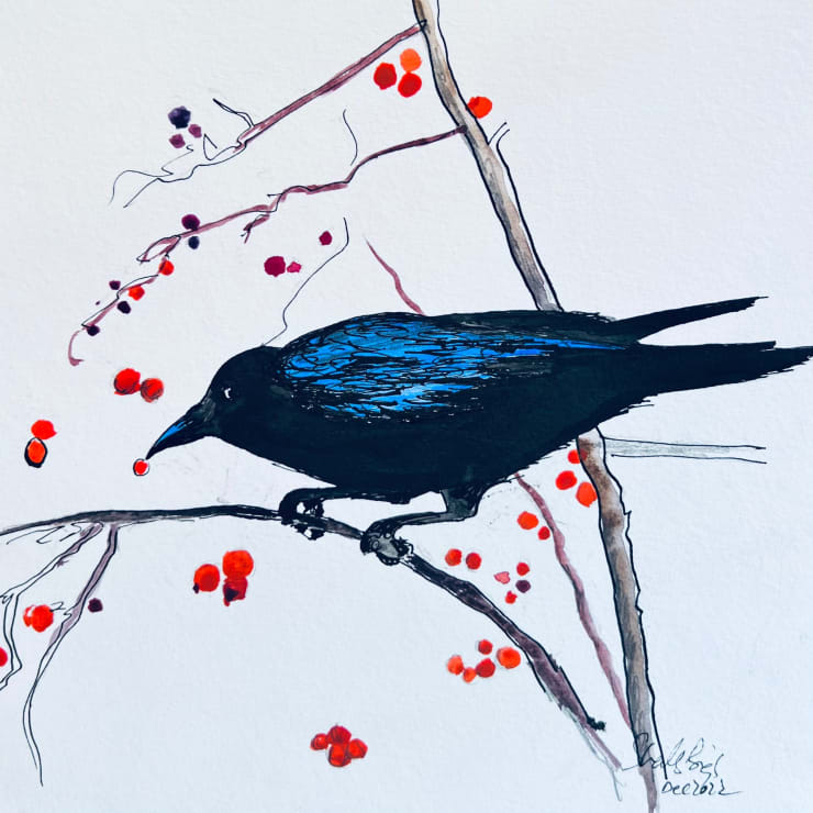 Shabs Beigh, Raven On A Branch, 2023