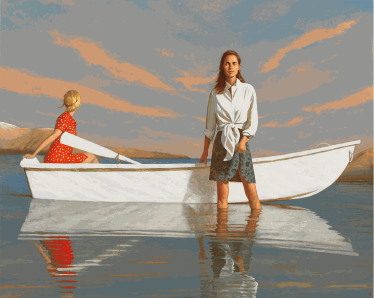 The Cove, 2022 Oil on linen 80 x 100 inches