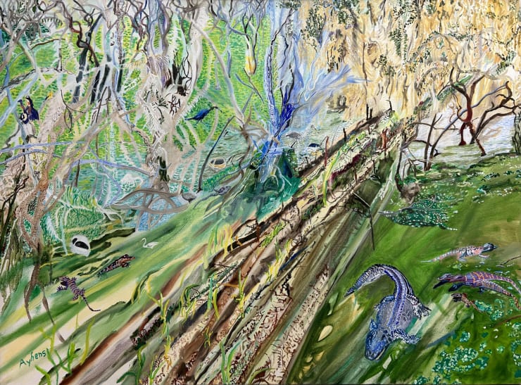 Olive Ayhens Lettuce Lake, 2016 Oil on canvas 34 x 36 inches