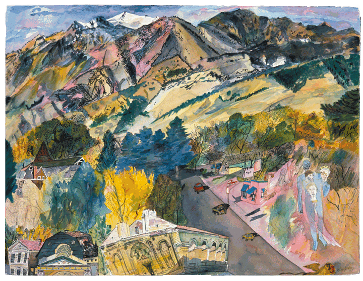 Olive Ayhens Enduring Mountains, Relentless Love, 1994 Watercolor on paper 22 x 30 inches
