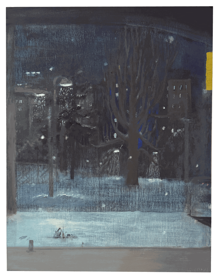 Aubrey Levinthal I-76 Underpass, 2024 Oil on panel 18 x 14 inches